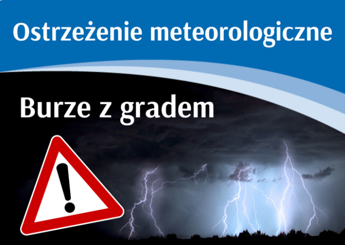 Miniaturka artykułu Ostrzeżenie meteorologiczne – burze z gradem