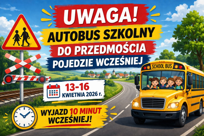 Miniaturka artykułu Uwaga Rodzice i Uczniowie! Zmiana w dowozie uczniów do szkoły w Przedmościu