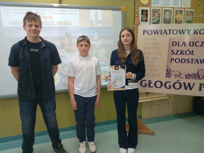 Miniaturka artykułu Sukces uczniów z Przedmościa! I miejsce w konkursie „Głogów przez wieki”