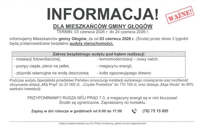 Miniaturka artykułu Uwaga mieszkańcy Gminy Głogów! Zachowajmy ostrożność