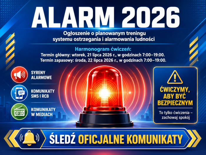 Miniaturka artykułu Uwaga! Ogólnopolskie ćwiczenie „Alarm-26” – zawyją syreny