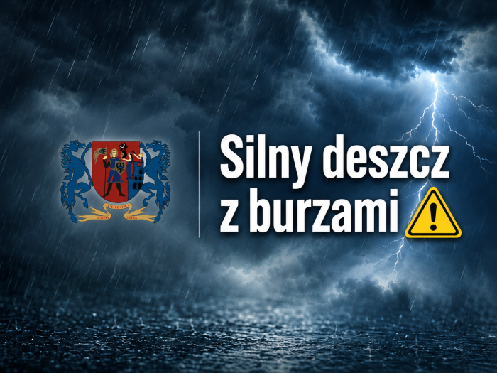 Miniaturka artykułu Ostrzeżenie meteorologiczne – silny deszcz z burzami