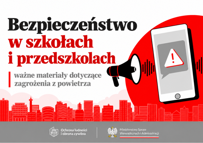 Miniaturka artykułu Bezpieczeństwo w szkołach i przedszkolach – ważne materiały dotyczące zagrożenia z powietrza