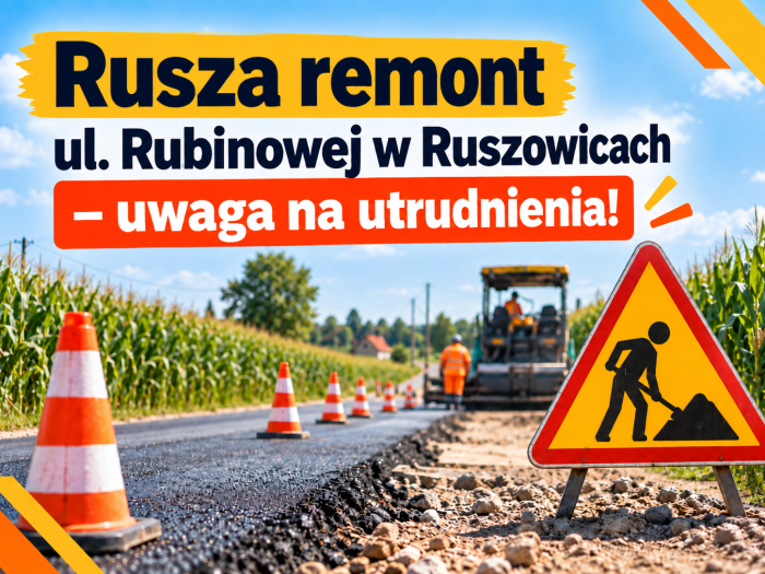 Miniaturka artykułu Rusza remont ul. Rubinowej w Ruszowicach – będą utrudnienia w ruchu